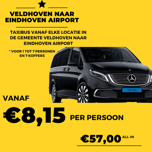 Taxi bus Veldhoven naar Eindhoven Airport