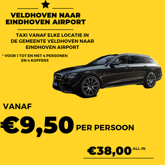 Taxi Veldhoven naar Eindhoven Airport 